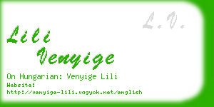 lili venyige business card